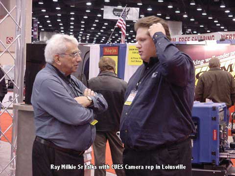 Ray Milkie Sr talks with CUES Camera rep in Loiusville on site survey