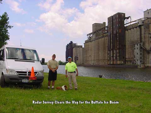 Radar survey buffalo ice boom